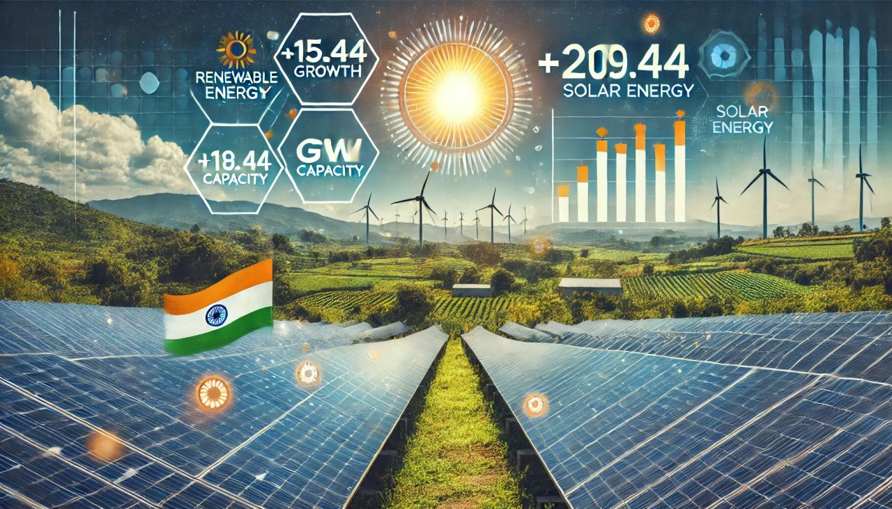 NamasteIndia’s Renewable Energy Revolution: 15.84% Growth in 2024 🌱