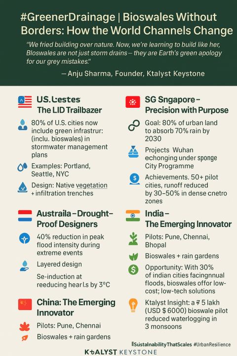 KnowledgeKtalyst GreenerDrainage | Bioswales Without Borders: How the…